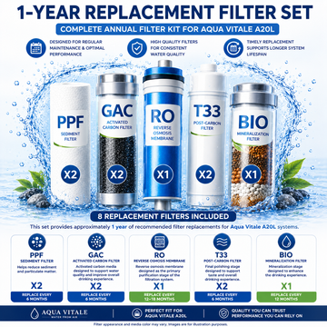 Replacement filters A20 Aqua Vitale Set for 12 months