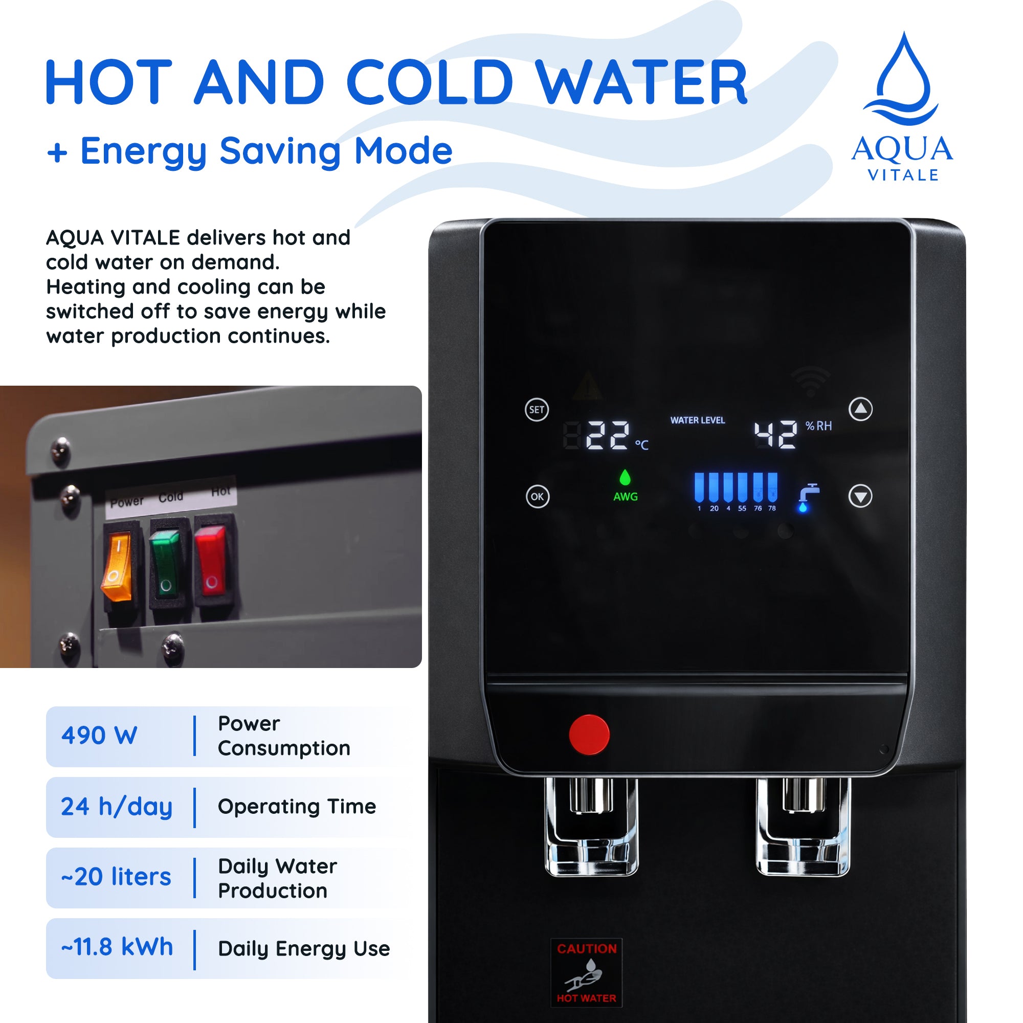 Aqua Vitale A20L | Atmospheric Water Generator - 20L Water From